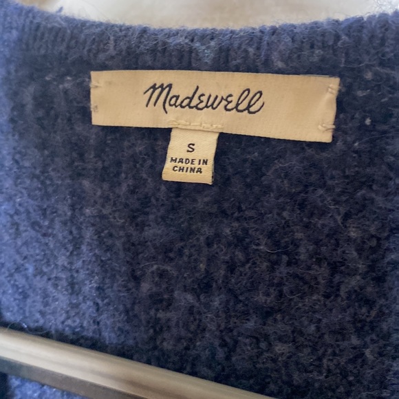 Madewell Kent Long Open Cardigan iHeather Blue - Picture 4 of 5